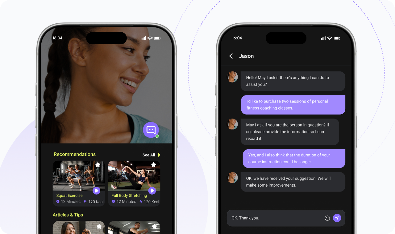 Mobile Widget product preview