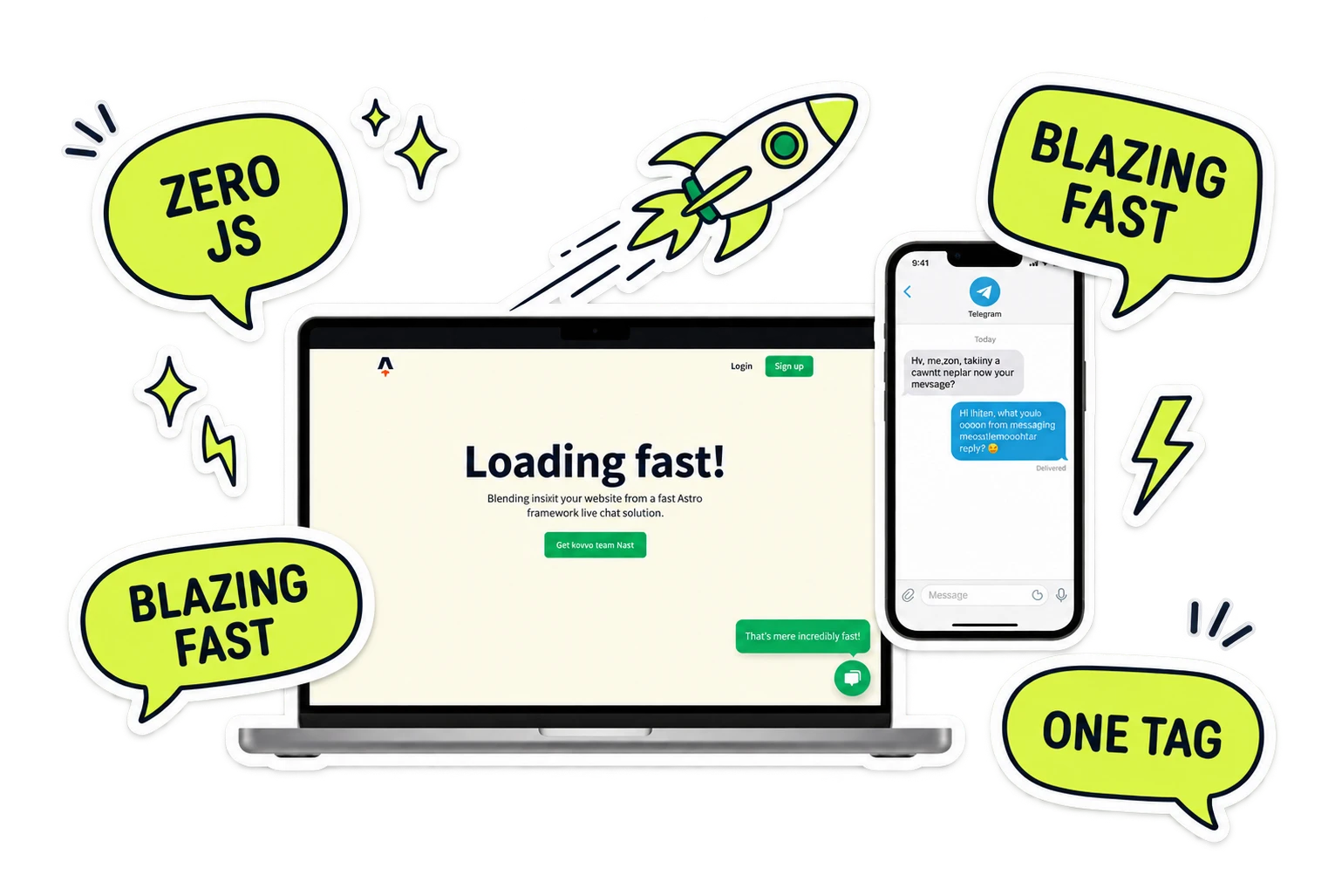 Tiện ích trò chuyện trực tiếp Knocket trên trang web Astro